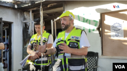 Simcha Greininan, voluntario de Zaka, uno de los servicios médicos de emergencias de Israel. [Foto: Alejandro Ernesto]