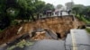 A road connecting the two cities of Blantyre and Lilongwe is seen damaged following heavy rains caused by Tropical Cyclone Freddy in Blantyre, Malawi, March 14 2023.