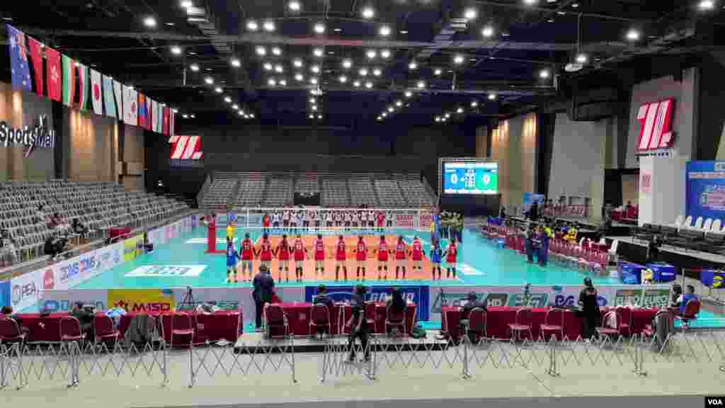 پیروزی تیم ملی والیبال زنان ایران بر مغولستان در رقابت‌های قهرمانی آسیا 