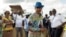 FILE - Congolese Presidential candidate Moise Katumbi arrives at the Beni airport after holding a campaign rally in the town of Butembo, North Kivu province, Democratic Republic of Congo, Nov. 26, 2023. 