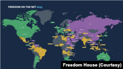 Атаки Росії пошкодили інтернет інфраструктуру України, але спільні зусилля українського уряду, постачальників послуг інтернету та міжнародних партнерів допомогли зберегти доступ до інтернету. Фото: Freedom of the Net – 2023, Freedom House 