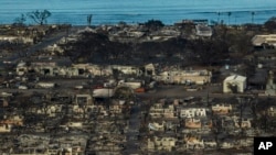 Ostaci grada Lahaine posle fatalnih požara, 11. avgust 2023.