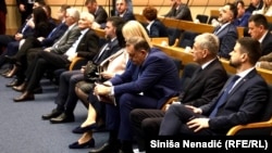 Milorad Dodik, predsjednik Republike Srpske, na posebnoj sjednici Narodne skupštine Republike Srpske u Banjoj Luci, 28. marta.