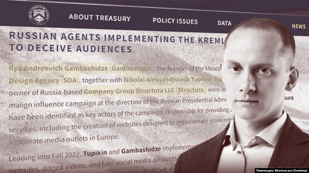 Russian political consultant Ilya Gambashidze. (Created by Evgeny Barano, VOA Russian Service)