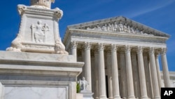 FILE — The U.S. Supreme Court in Washington, April 19, 2023. A case with the potential to disrupt former U.S. President Donald Trump's drive to return to the White House is putting the court at the center of the 2024 presidential campaign. 