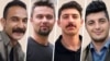 محمد فرامرزی (راست)، وفا آذربار، پژمان فاتحی، محسن مظلوم، چهار زندانی کرد در خطر اعدام