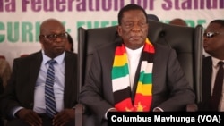 FILE - Zimbabwean President Emerson Mnangagwa, seen here in March 2024, claimed during a recent trip to Russia that the U.S. has been militarizing Zambia to consolidate power in the region and isolate Zimbabwe. (Columbus Mavhunga/VOA)