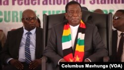 FILE -UMongameli Emerson Mnangagwa. /VOA)