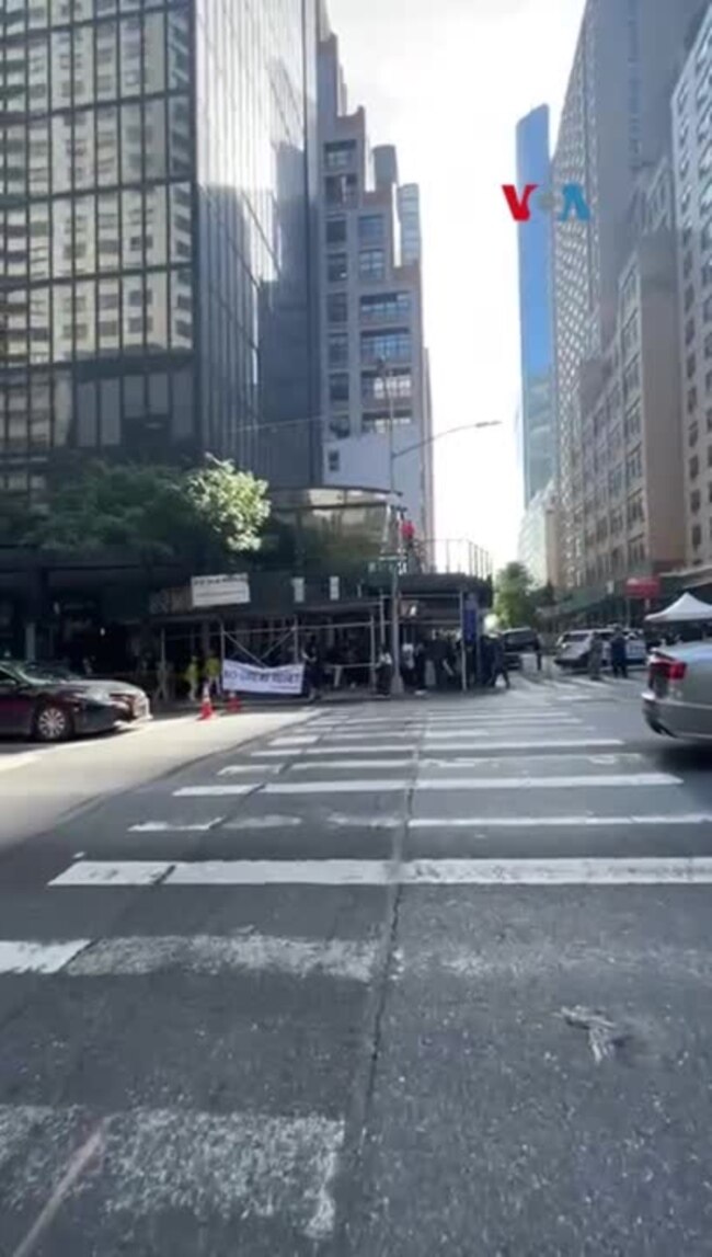 Protesta en el marco de Cumbre de Ambición Climática