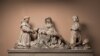This handout photo obtained courtesy of the Metropolitan Museum of Art in New York (MET) on Feb. 18, 2023, shows the sculpture Pieta with Donors, Pons de Gontaut and his brother Armand, Bishop of Sarlat, created in Biron, Dordogne, France, around 1515.