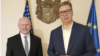 Ambasador SAD Kristofer Hil i predsednik Srbije Aleksandar Vučić 8. avgusta 2023.