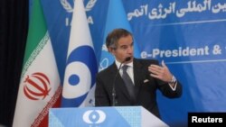 Rafael Grossi, director da Agência Internacional de Energia Atómica (AIEA), em conferência de imprensa, Teerão, 4 Março 2023