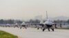 미 공군 제8전투비행단 소속 F-16 파이팅 팰컨이 14일 연례 미한 연합편대군종합훈련을 위해 한국에 도착했다. 사진 = 주한 미7공군 제공