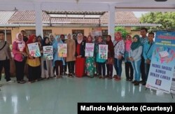 Kegiatan sosialisasi gerakan antihoaks di media sosial oleh Mafindo Mojokerto. (Foto: Courtesy/Mafindo Mojokerto)