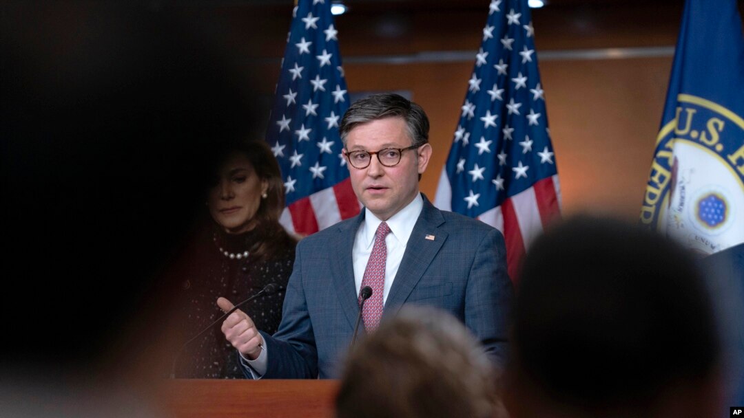 Presidente da Câmara dos Representantes, Mike Johnson, Washington, Estados Unidos