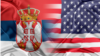 Flags of Serbia and USA