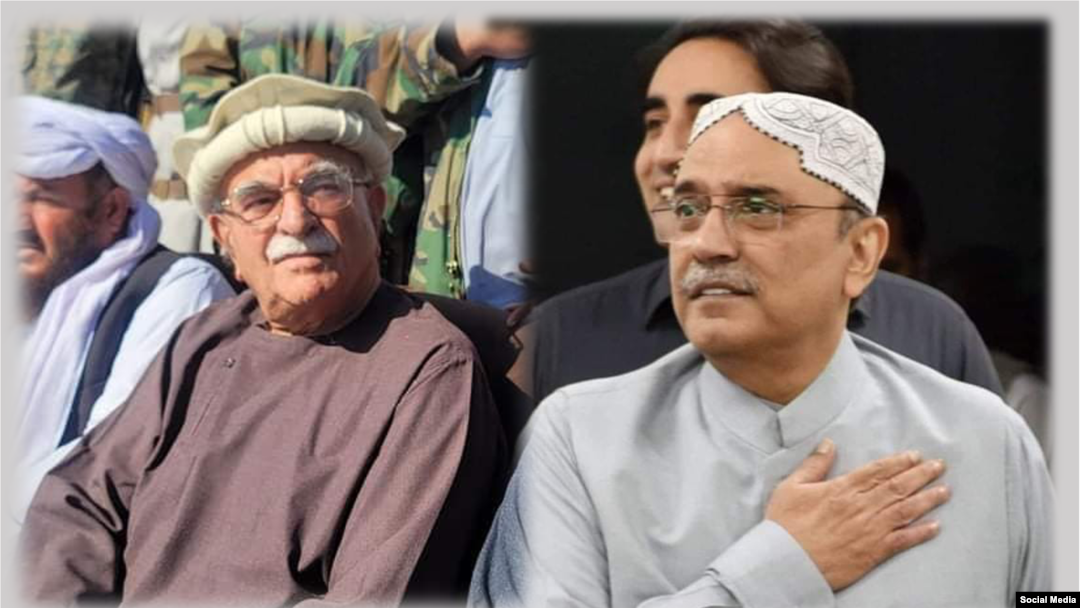 Asif Ali Zardari and Mahmood Khan Achakzai.
