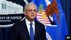 U.S. Attorney General Merrick Garland speaks at the Department of Justice on Aug. 11, 2023, in Washington. Garland has announced he has appointed Delaware U.S. Attorney David Weiss as special counsel in the Hunter Biden investigation.