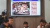 Thai police display pictures of evidence during a press conference at Lumpini police station in Bangkok, Thailand, July 17, 2024. 