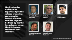 The five Iranian nationals that Iran says will be freed by the U.S.