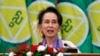 La entonces líder de Myanmar, Aung San Suu Kyi, pronuncia un discurso en Naypyitaw, Myanmar, el 28 de enero de 2020. El hijo de Suu Kyi informa que su salud se está deteriorando en prisión, donde cumple una sentencia de 27 años.