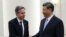 US Secretary of State Antony Blinken shakes hands with Chinese President Xi Jinping in the Great Hall of the People in Beijing, China, June 19, 2023. (Reuters/Leah Millis/Pool)