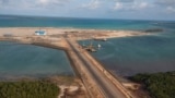 FILE - An aerial view shows the ongoing developments at the new 32-berth Lamu Port in Lamu County, Kenya December 9, 2020.