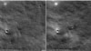 Фото Місячного орбітального апарата НАСА показують поверхню Місяця 27 червня 2020 року та 24 серпня 2023 року, до та після того, як утворився кратер, ймовірно, в результаті падіння російського апарата "Луна-25"