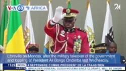 VOA60 Africa - Coup Leader Sworn in as Transitional President in Gabon