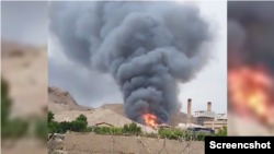آتش‌سوزی در نیروگاه برق درچه اصفهان