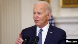 지난달 31일 조 바이든 미국 대통령이 워싱턴 백악관 국빈실에서 중동 문제와 관련해 연설을 가졌다.