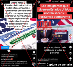 Capturas de desinformación de dos videos en TikTok.