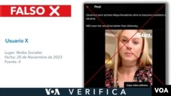 Es falso que la actriz porno ucraniana Maya Kovalenko busque convertirse en presidenta de Ucrania como se dice en la red social X (antes Twitter).