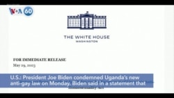 VOA60 Africa - US President Biden condemned Uganda's new anti-gay law