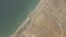 This satellite picture taken by Planet Labs PBC show the construction of a new aid port near Gaza City, Gaza Strip, on April 18, 2024. The port is being built ahead of a U.S. military-led operation to deliver food and other aid. (Planet Labs PBC via AP)