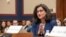 Presiden Columbia University Nemat "Minouche" Shafik bersaksi di hadapan anggota DPR AS dalam sebuah sesi sidang di Gedung Capitol, Washington, pada 17 April 2024. (Foto: Reuters/Ken Cedeno)