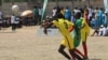 NASH Under 20 Boys soccer final between Mzilikazi (in yellow) and St Eric (in Green)