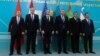 From left, the top diplomats of Kyrgyzstan, Tajikistan, the United States, Kazakhstan, Turkmenistan and Uzbekistan are pictured at the U.S.-Central Asia (C5+1) foreign ministerial meeting in Astana, Kazakhstan, Feb. 28, 2023. (State Department)