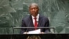 O Presidente de Angola, João Manuel Gonçalves Lourenço, discursa na 78.ª Assembleia Geral das Nações Unidas na sede da ONU em Nova Iorque, EUA, a 20 de setembro de 2023. 