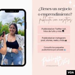 Pableysa Ostos tiene una comunidad de 135 seguidores. En sus plataformas ofrece información sobre los paquetes publicitarios que ofrece.