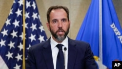 FILE - Special counsel Jack Smith speaks to reporters about an indictment of former President Donald Trump, Aug. 1, 2023, at the Department of Justice in Washington.