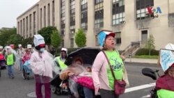 خصوصي کسانو په واشنګټن کې مظاهره کې غوښتلي چې کورونه دې ورته ورکړی شي