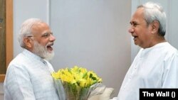 ভারতের ওড়িশার মুখ্যমন্ত্রী নবীন পট্টনায়ক এবং প্রধানমন্ত্রী নরেন্দ্র মোদী