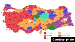 Nexşeya (YSK)ê ya hilbijartinên 31ê Adarê li Tirkiyê 