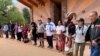 Interior Secretary Deb Haaland (2nd from right.) participates in a traditional Havasupai dance during a visit to the village of Supai, Arizona, May 22, 2023,