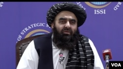 Amir Khan Muttaqi, menteri luar negeri Taliban Afghanistan di Islamabad, Pakistan, 8 Mei 2023. (VOA)