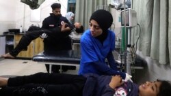 Palestinian medics treat those wounded in the Israeli bombardment of the Gaza Strip at the Kuwaiti Hospital in Rafah refugee camp, southern Gaza Strip, May 3, 2024. 