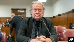 FILE - Steve Bannon appears in court in New York, Jan. 12, 2023. 