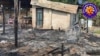 မုံရွာမြို့နယ် ထနောင်းတောမြောက်ရွာမှာ လူနေအိမ်တချို့ မီးရှို့ခံရပုံ( ဓာတ်ပုံ-မုံရွာအမြင့်လမ်းသတင်းမှန်ပြန်ကြားရေး/ဇွန် ၁၀၊ ၂၀၂၄)