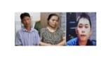 Từ trái sang: Dương Hồng Hiếu, Bùi Thị Linh, Dương Minh Cường, bị bắt theo Điều 331, từ ngày 26-28/2024. Photo: CAND, ANTV.